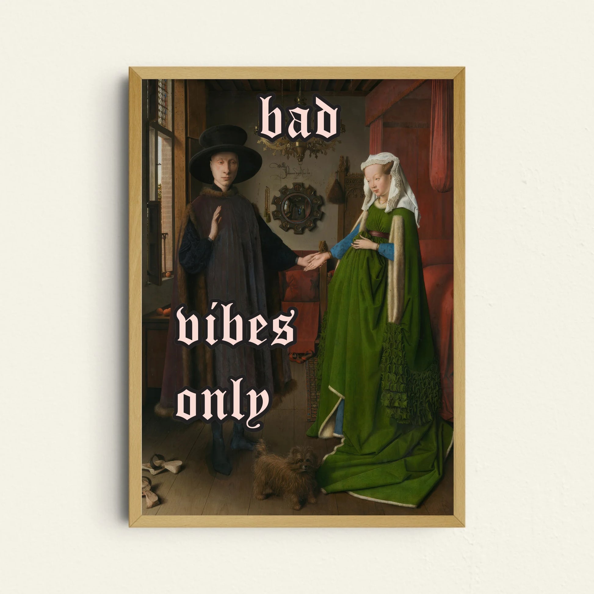 Arnolfini-Porträt Poster personalisierbar mit individuellem Text im Renaissance-Stil