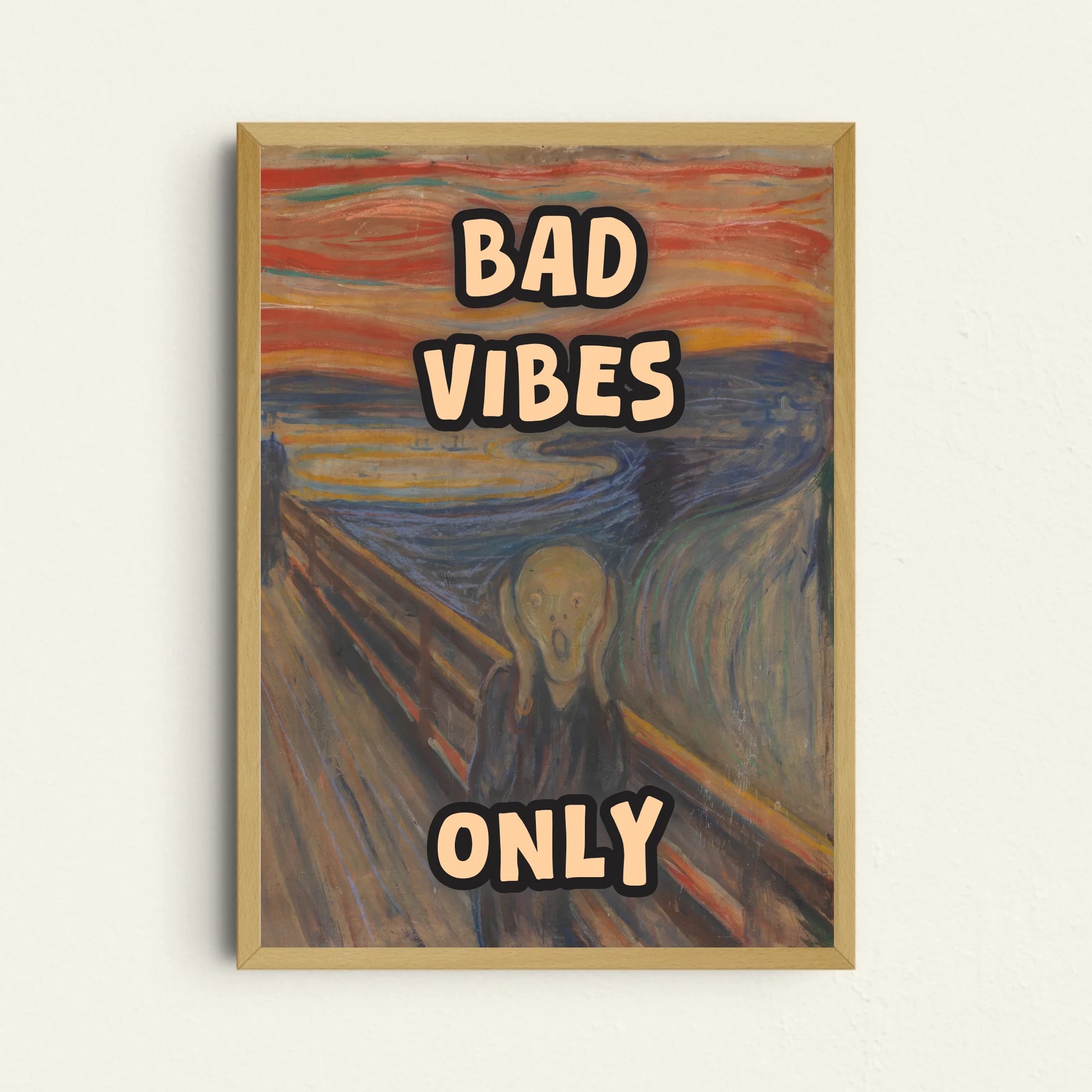 Der Schrei Poster Munch-Kunst personalisierbar mit Wunschtext für ausdrucksstarke Wandkunst