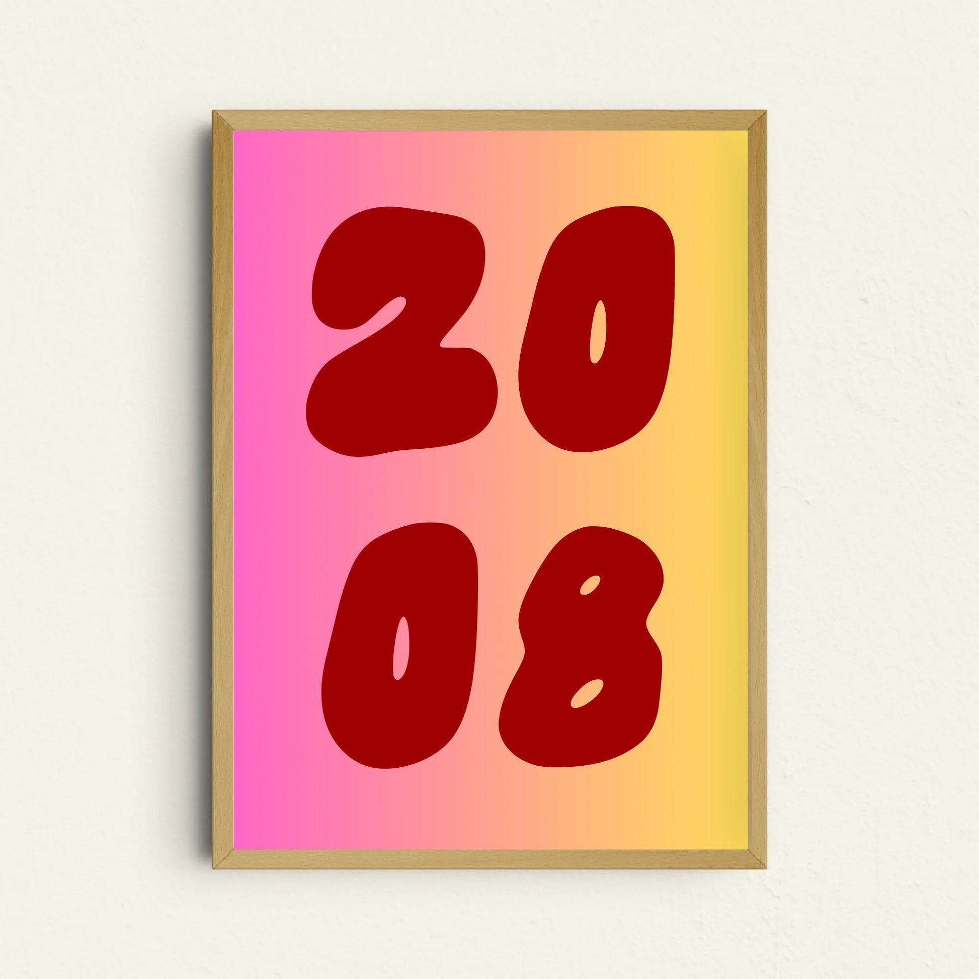 Modernes Geburtsjahr-Poster als personalisiertes Geburtstags-Geschenk