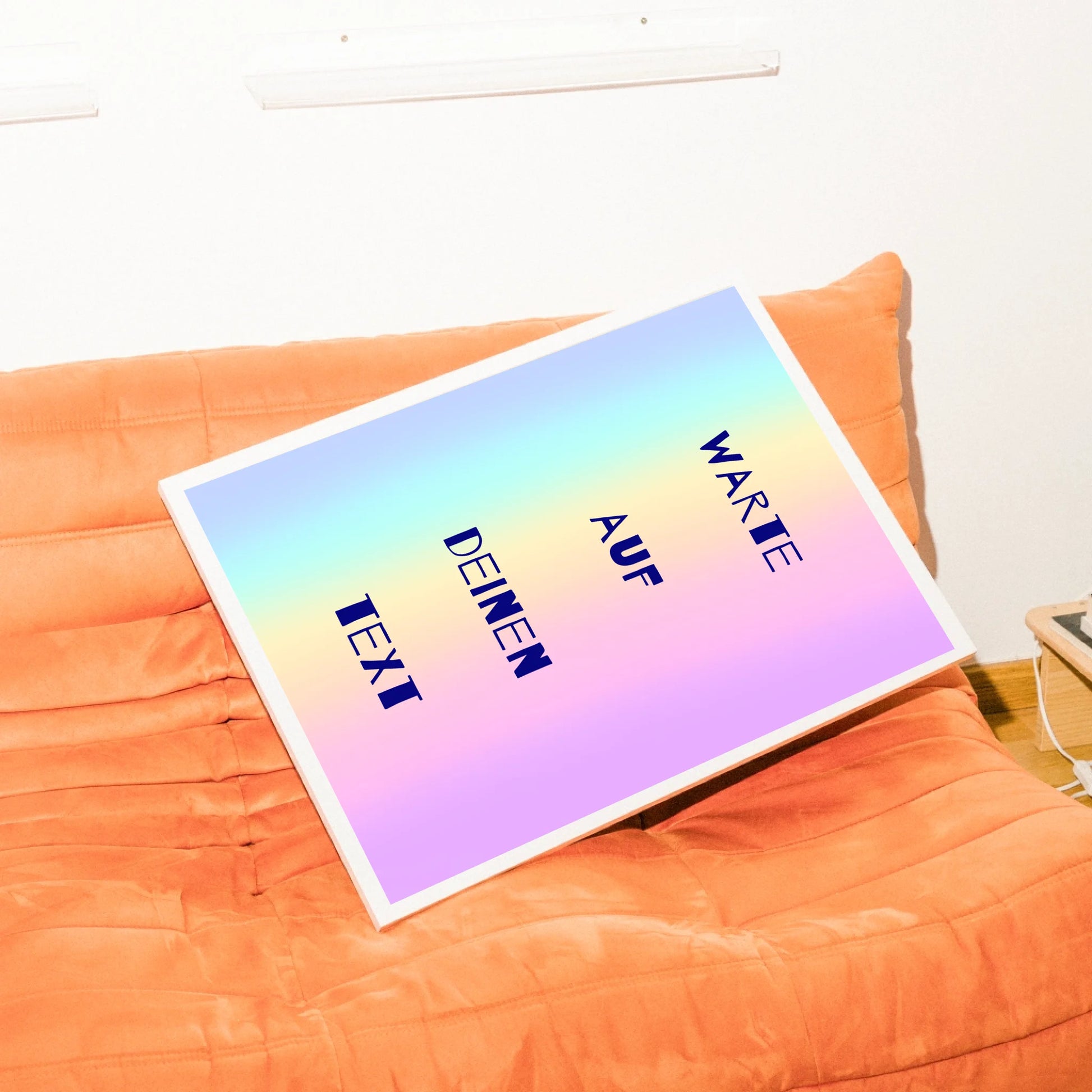 Gradient Text Poster individuell gestaltbar mit sanften Farbverläufen und eigenen Worten