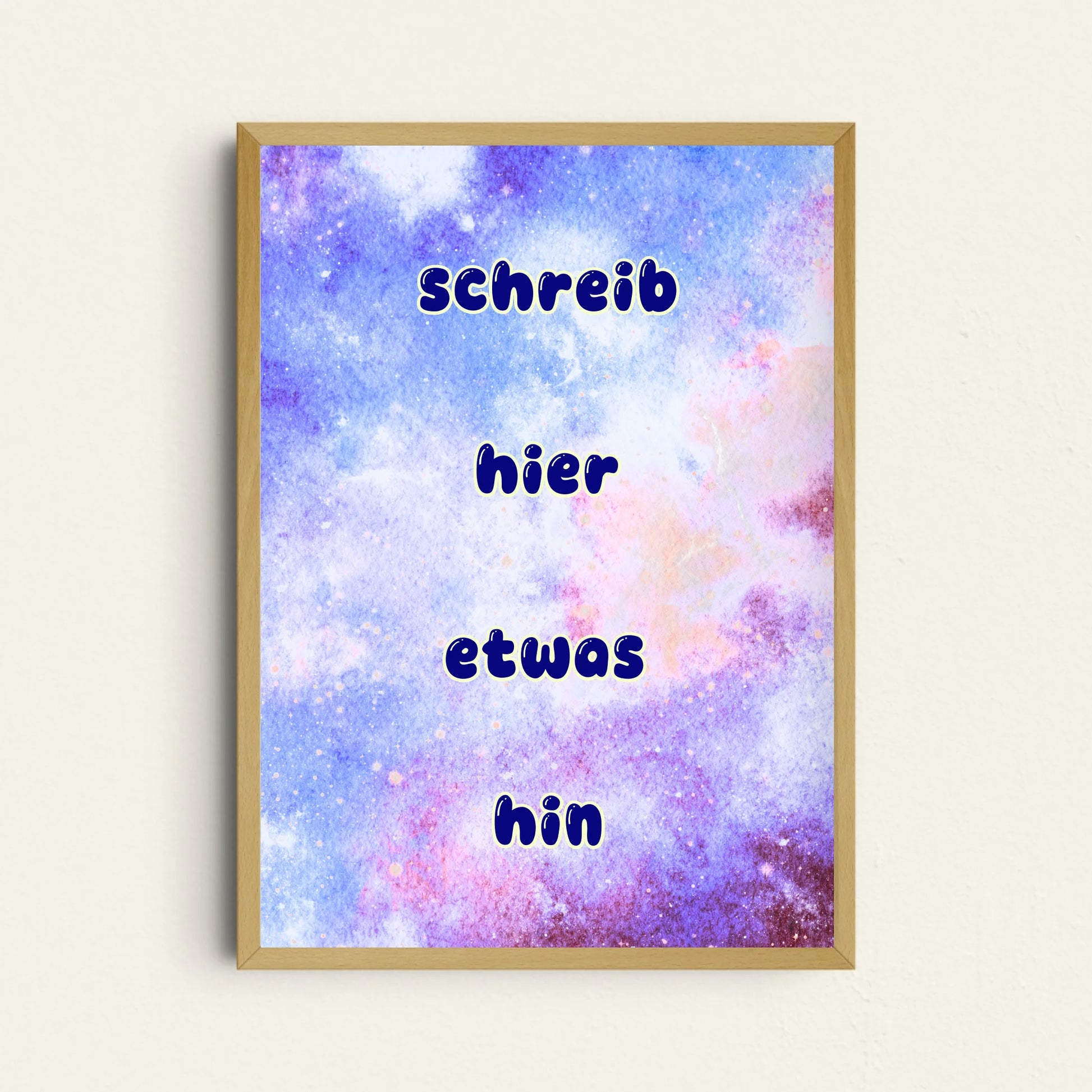 Individuelles Weltraum Textposter personalisierbar bis 4 Zeilen für Space-Enthusiasten