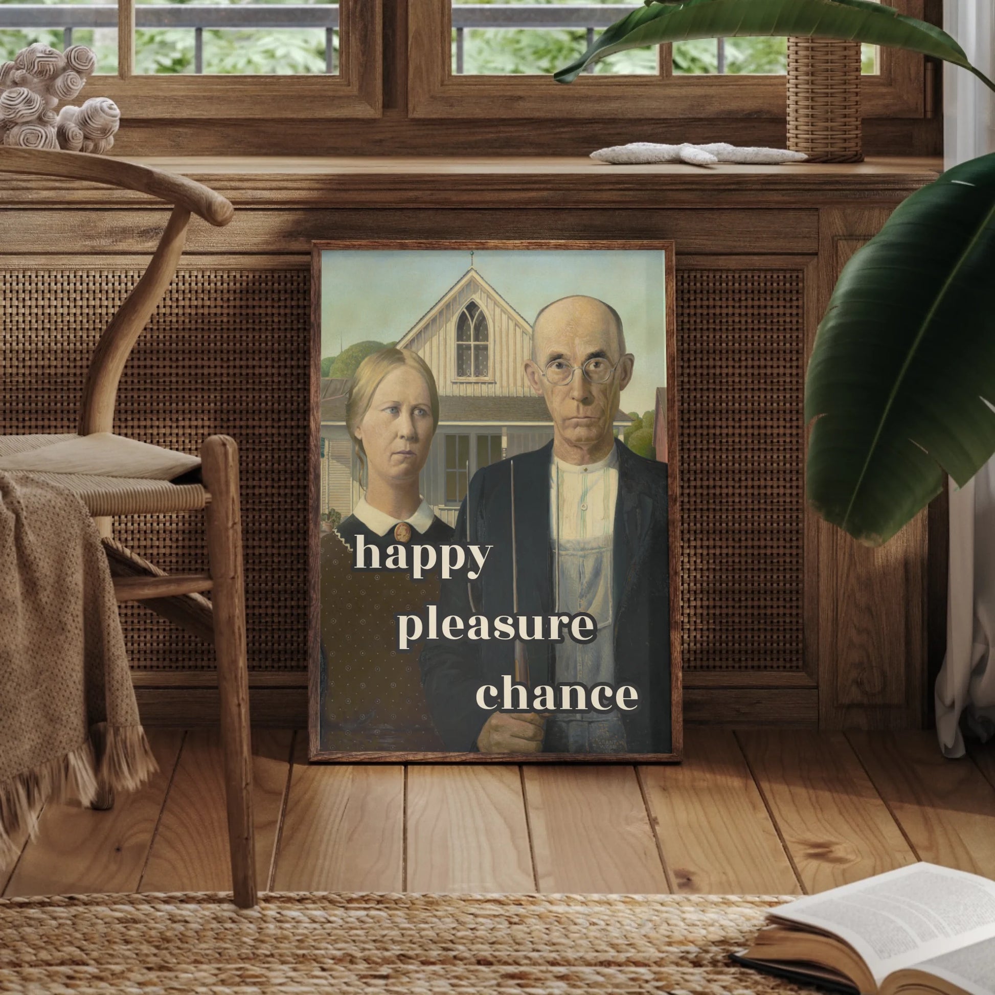 Individuelles amerikanisches Kunstposter American Gothic für moderne Einrichtung