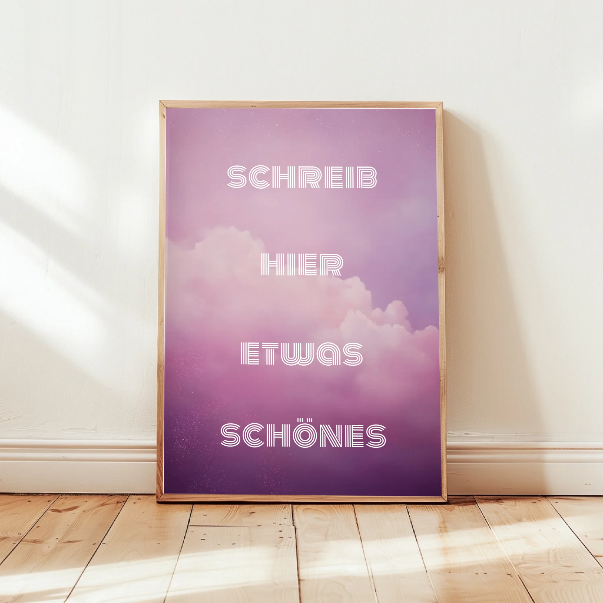 Romantisches Liebe-Poster mit eigenem Text für persönliche Botschaften