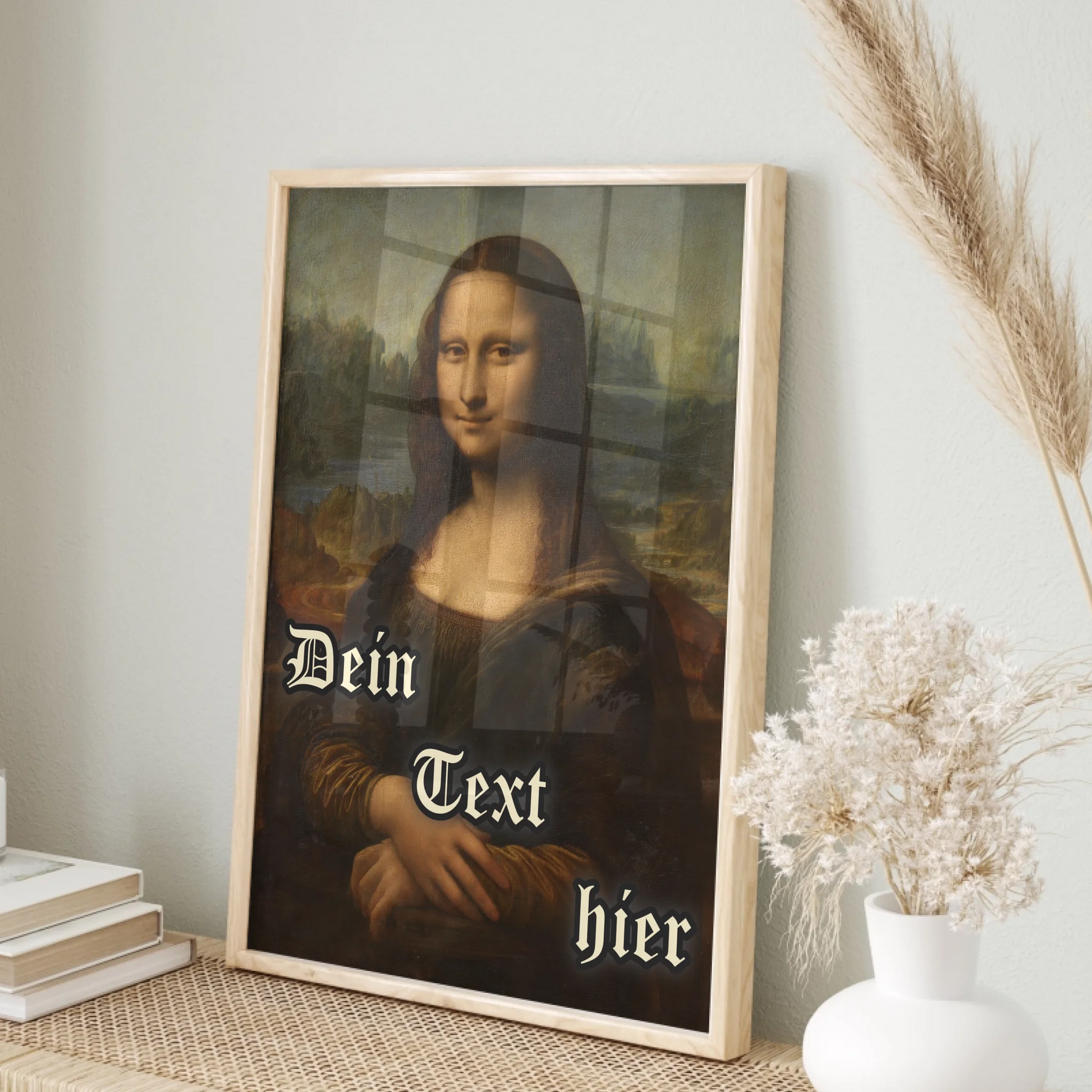 Personalisiertes Meisterwerk Mona Lisa Poster für kulturinteressierte Wohnräume
