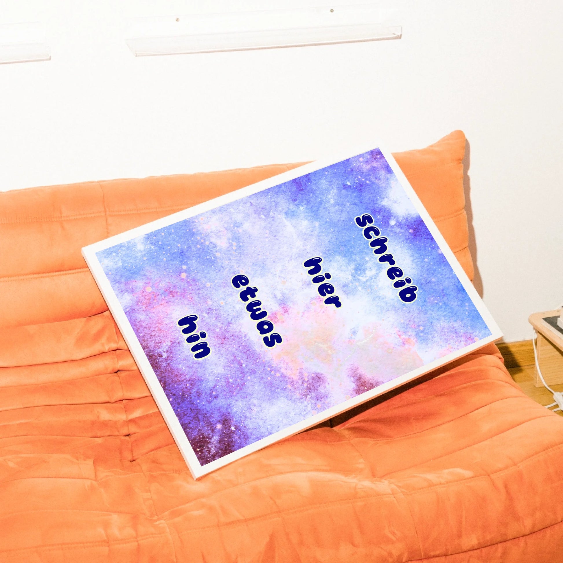 Space Textposter individuell bis 4 Zeilen mit Weltraum-Design personalisierbar