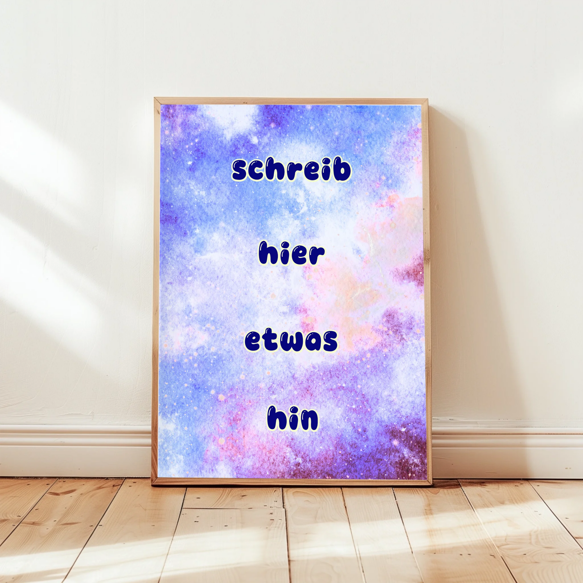 Space Design Textposter individuell personalisierbar mit eigenem Text bis 4 Zeilen