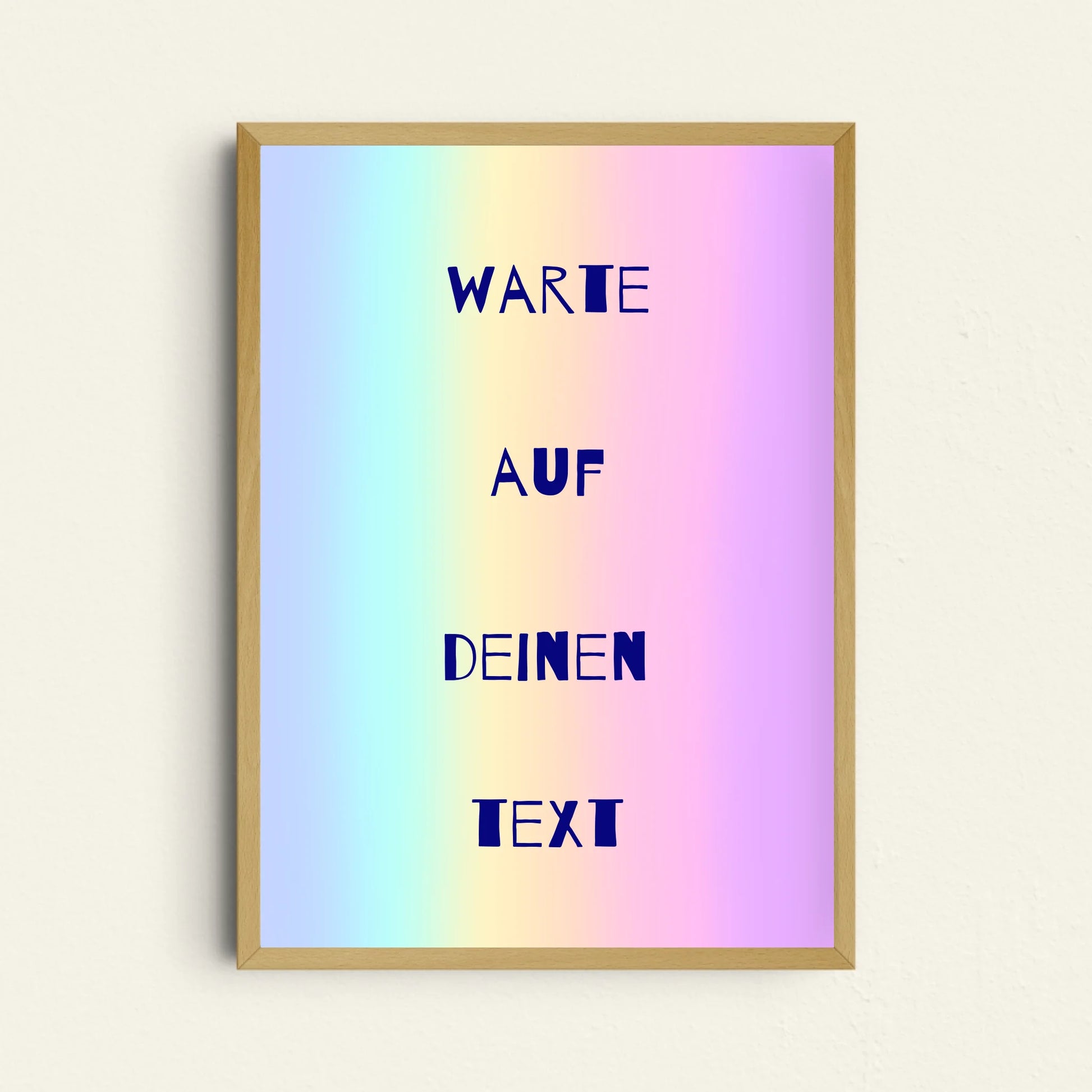 Farbverlauf Textposter sanfte Töne für starke Worte personalisierbar mit individuellem Text