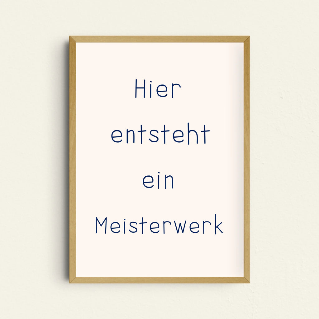 Wunschtext-Poster Babyzimmer personalisierbar mit sanften Tönen für große Worte