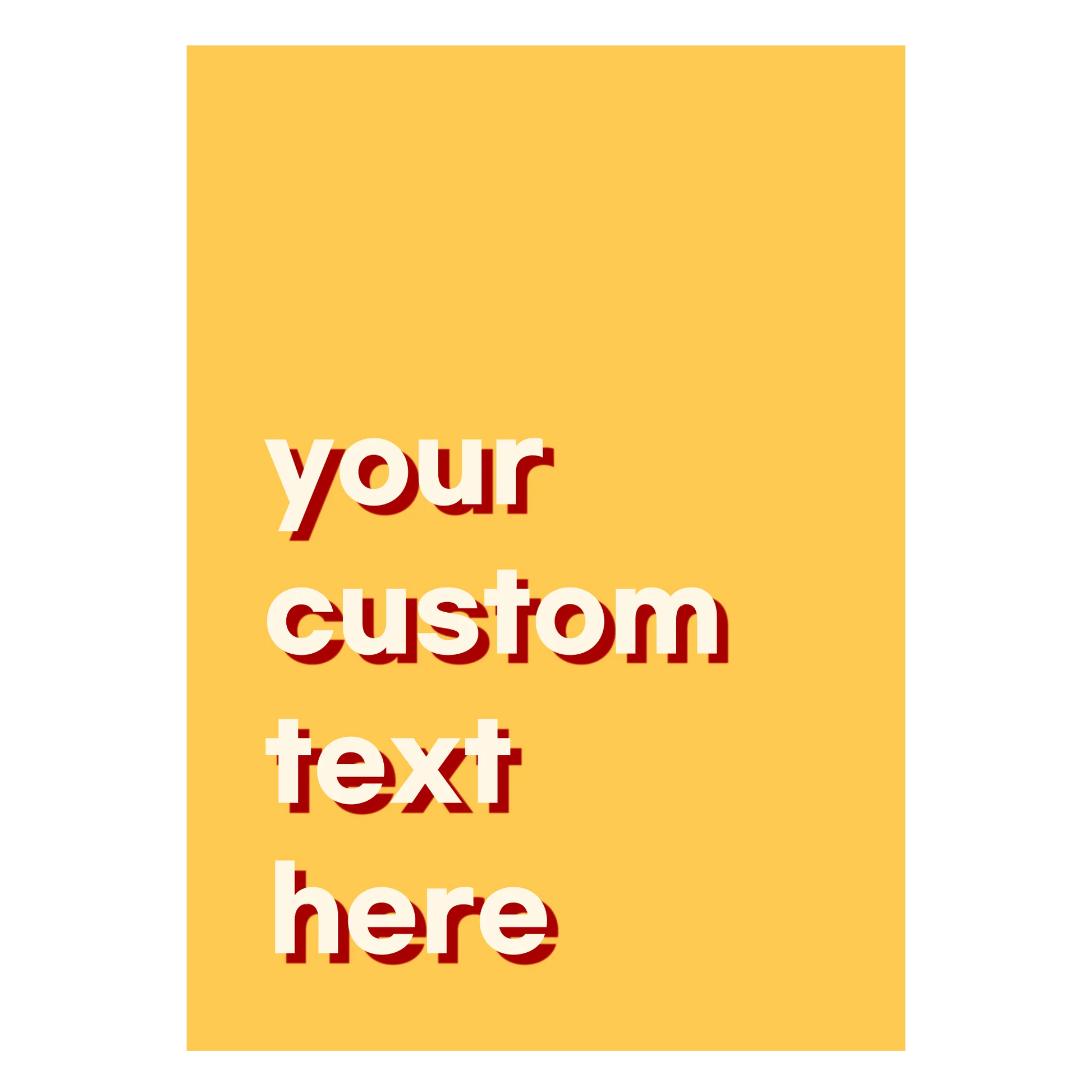 Gelbes Poster personalisieren