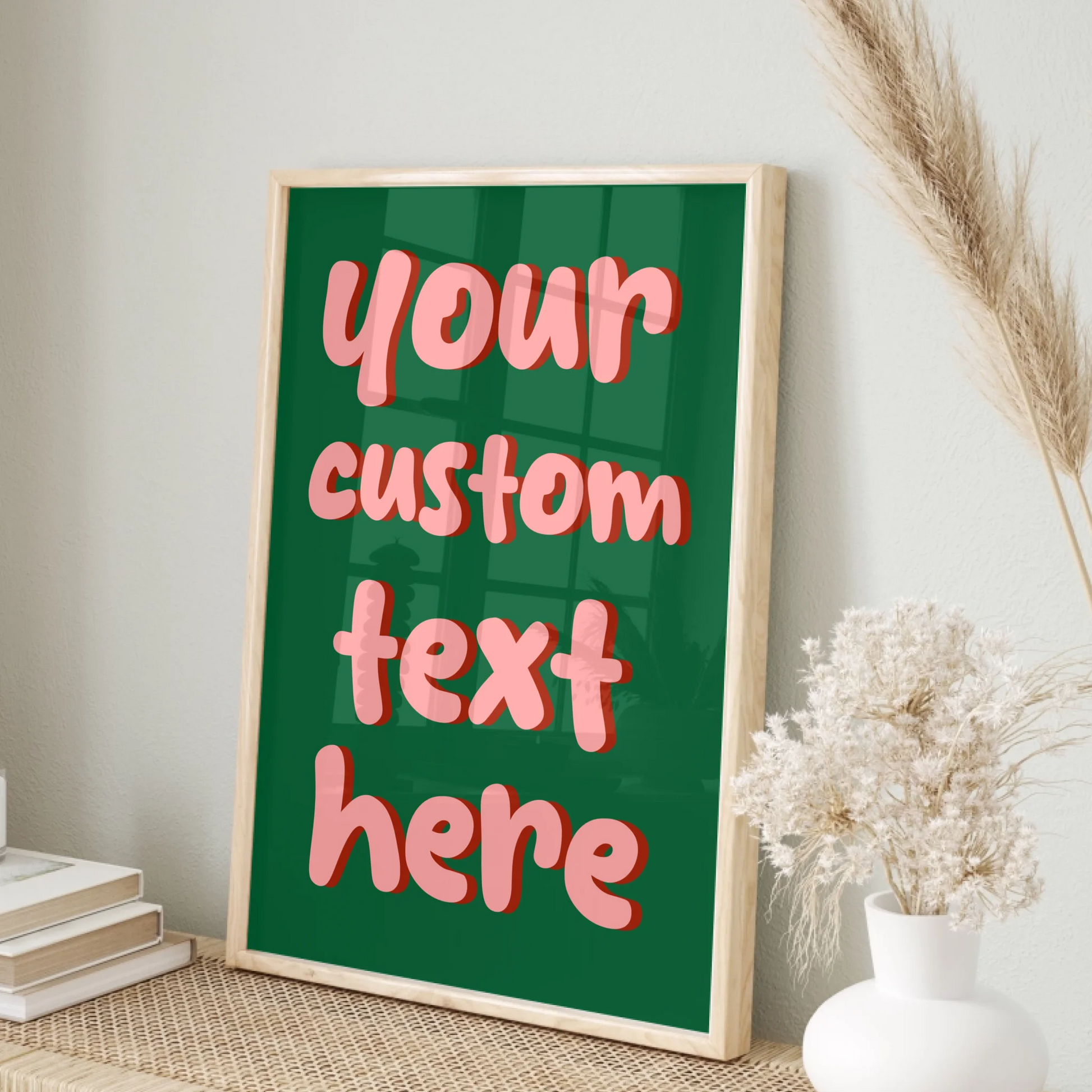 Grünes Graffiti Poster eigener Text