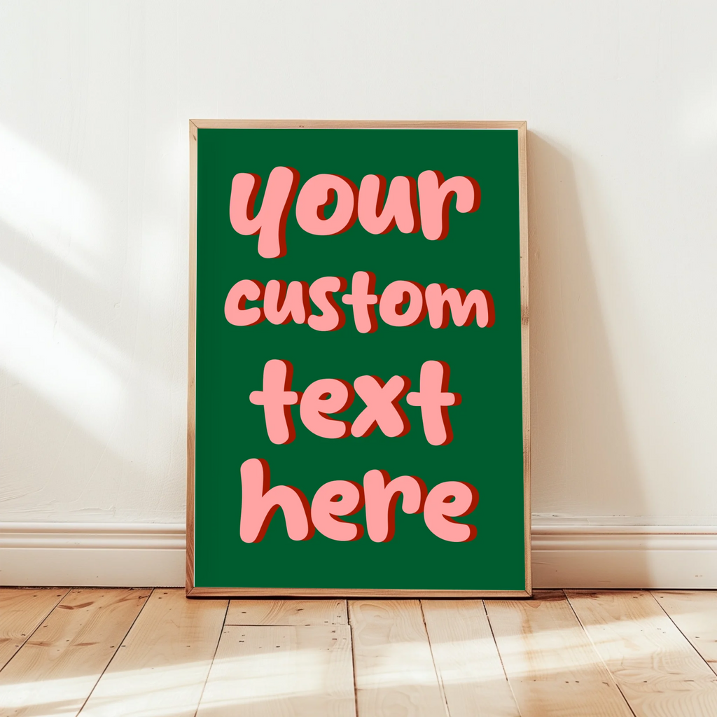 Grünes personalisierbares Poster