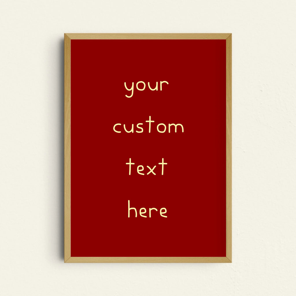 Handschriftliches Zitatbild in verschiedenen Farben für persönliche Wanddekoration