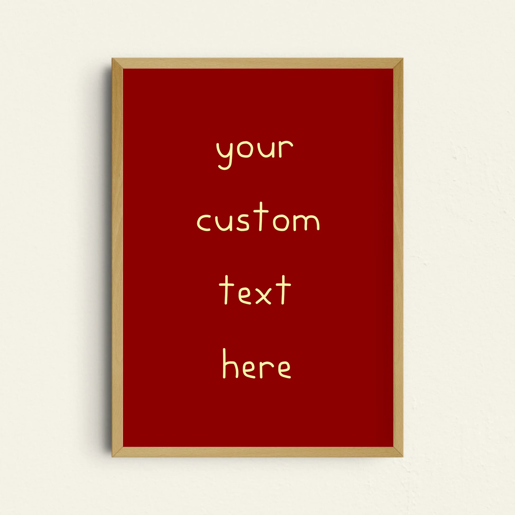 Handschriftliches Zitatbild in verschiedenen Farben für persönliche Wanddekoration