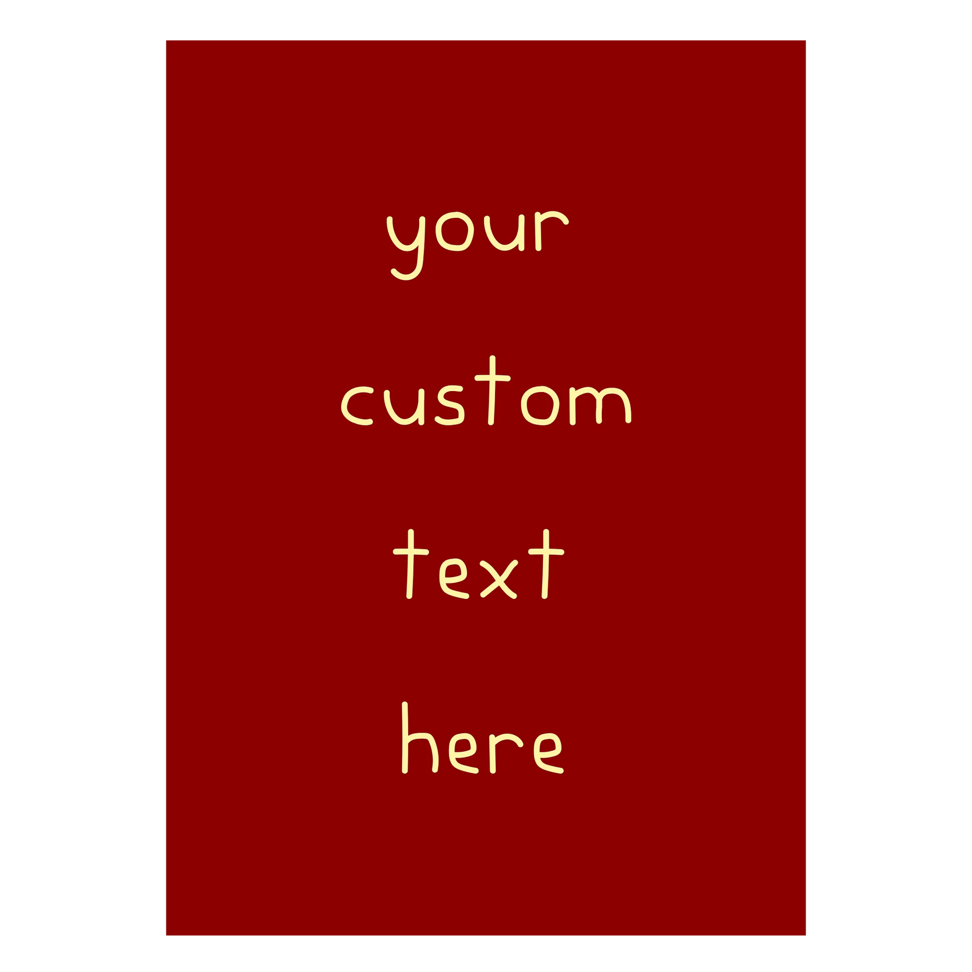 Personalisierbares Handschrift Poster