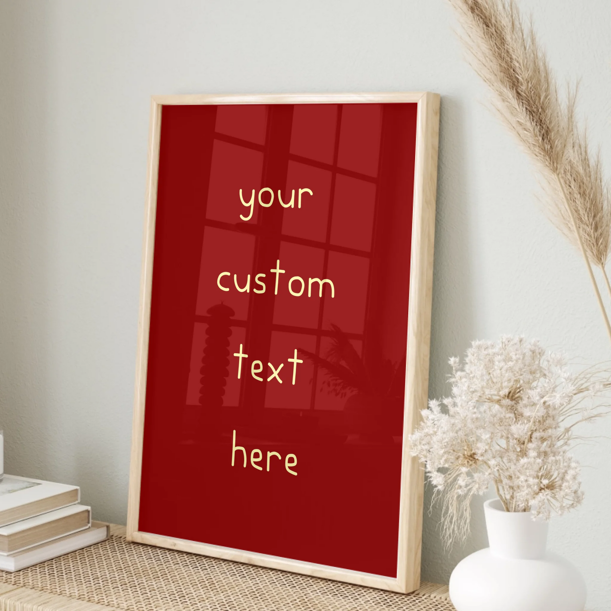 Personalisierbares Handschrift Poster Rot