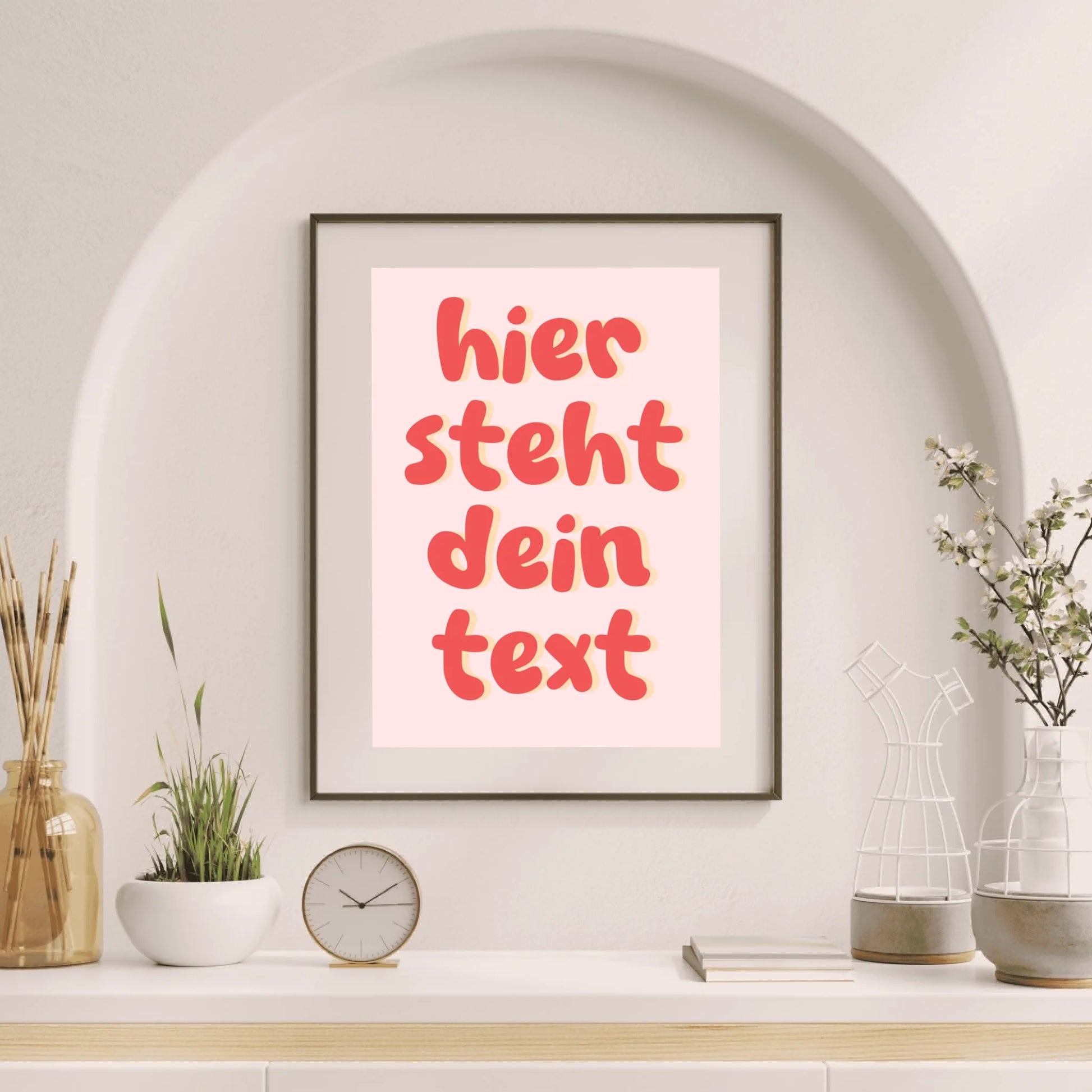 Rosa Graffiti Poster personalisieren