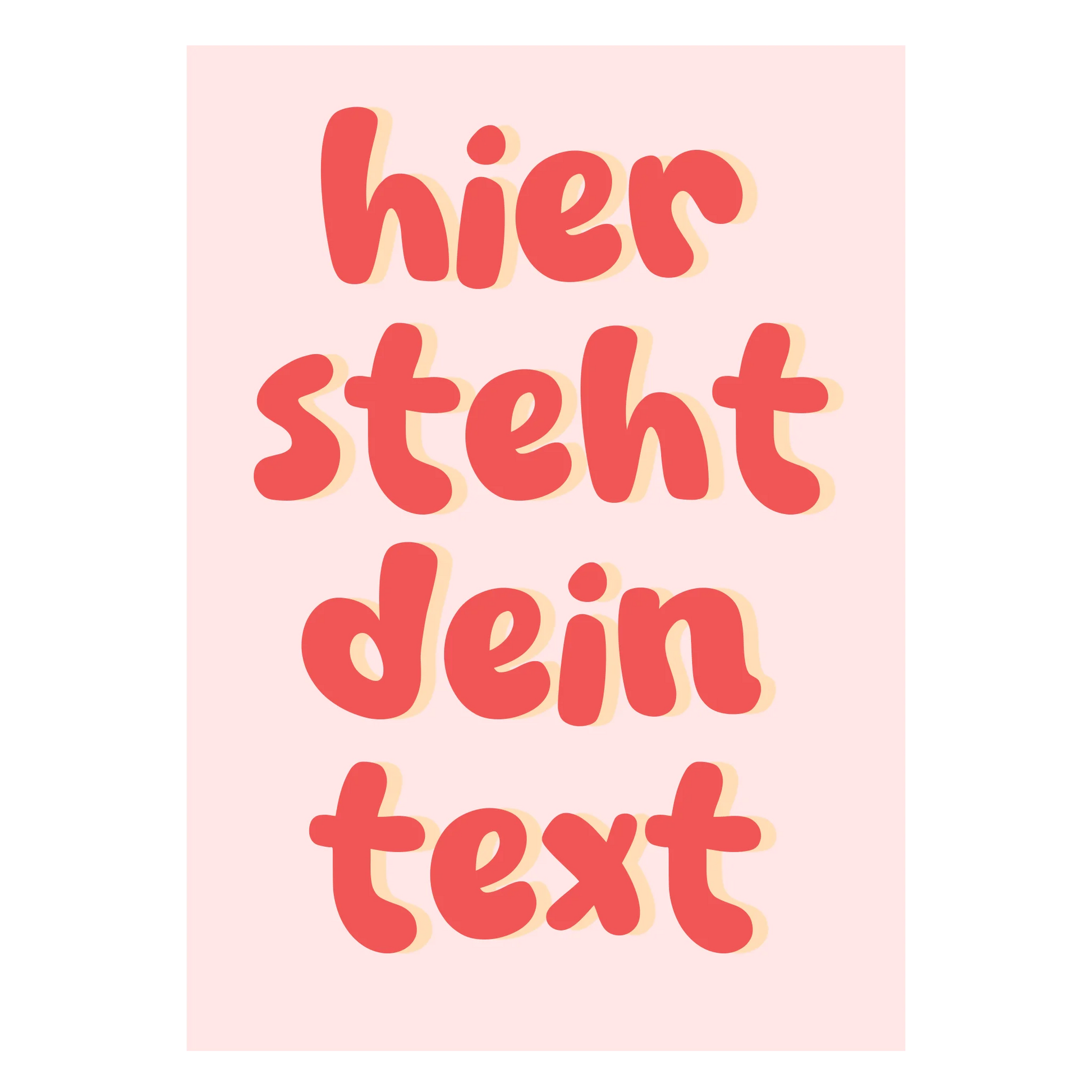 Poster Rosa Typografie Graffiti