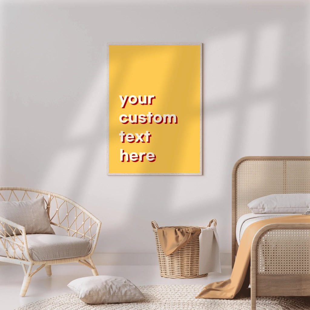 Poster mit personalisierbarem Text