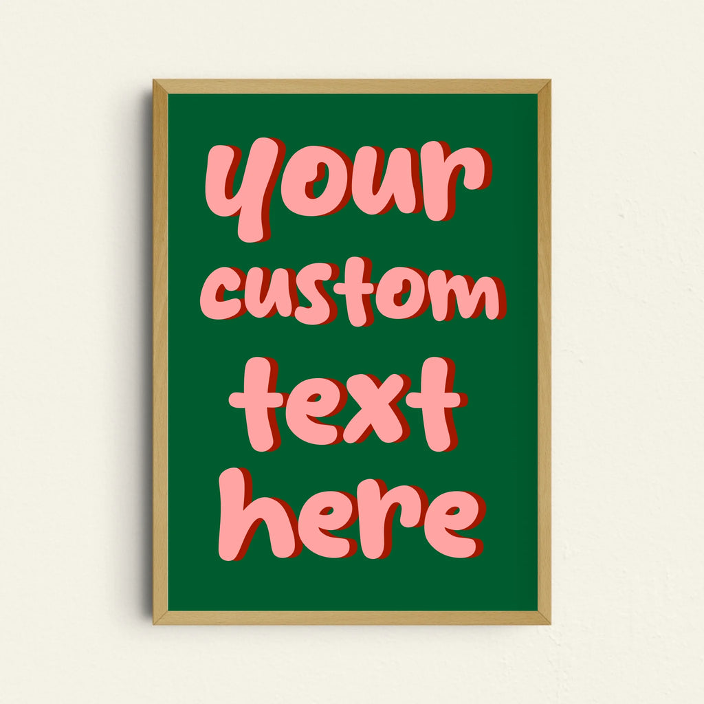 Graffiti Poster Grün persoi
nalisierbar