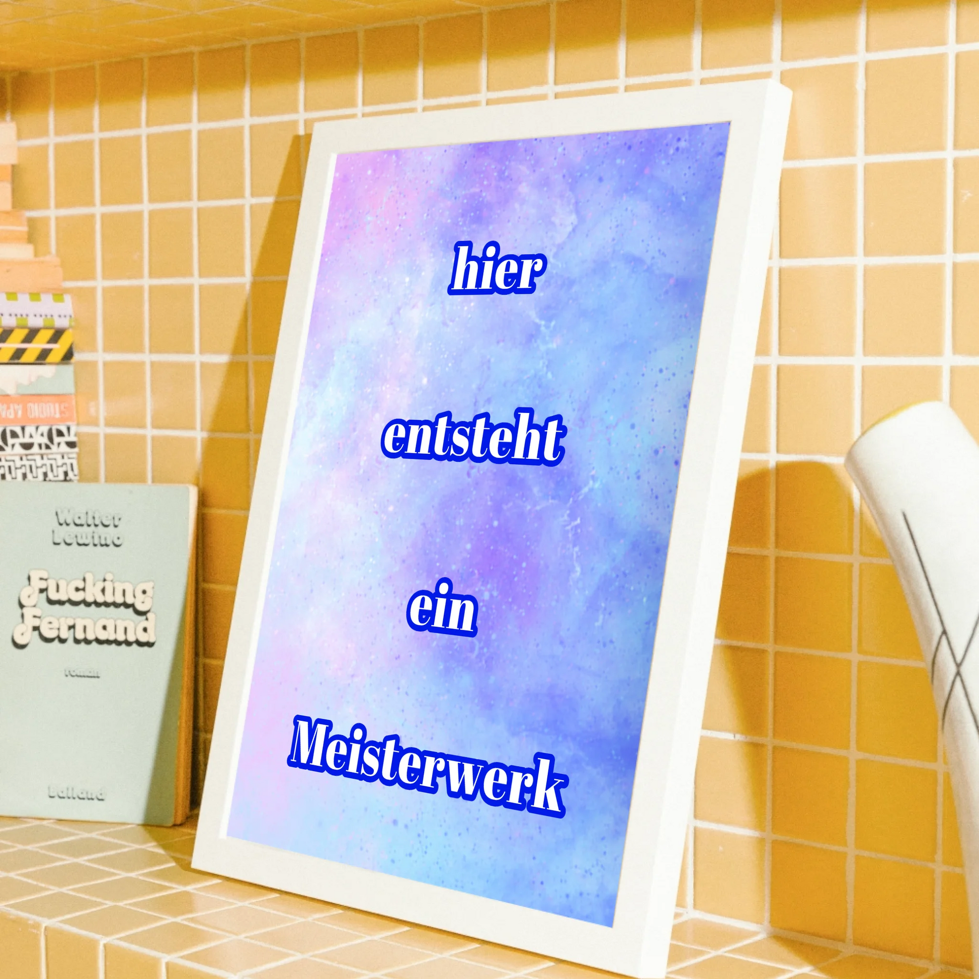 Personalisiertes Blau Wandbild kreatives Layout für designbewusste Räume
