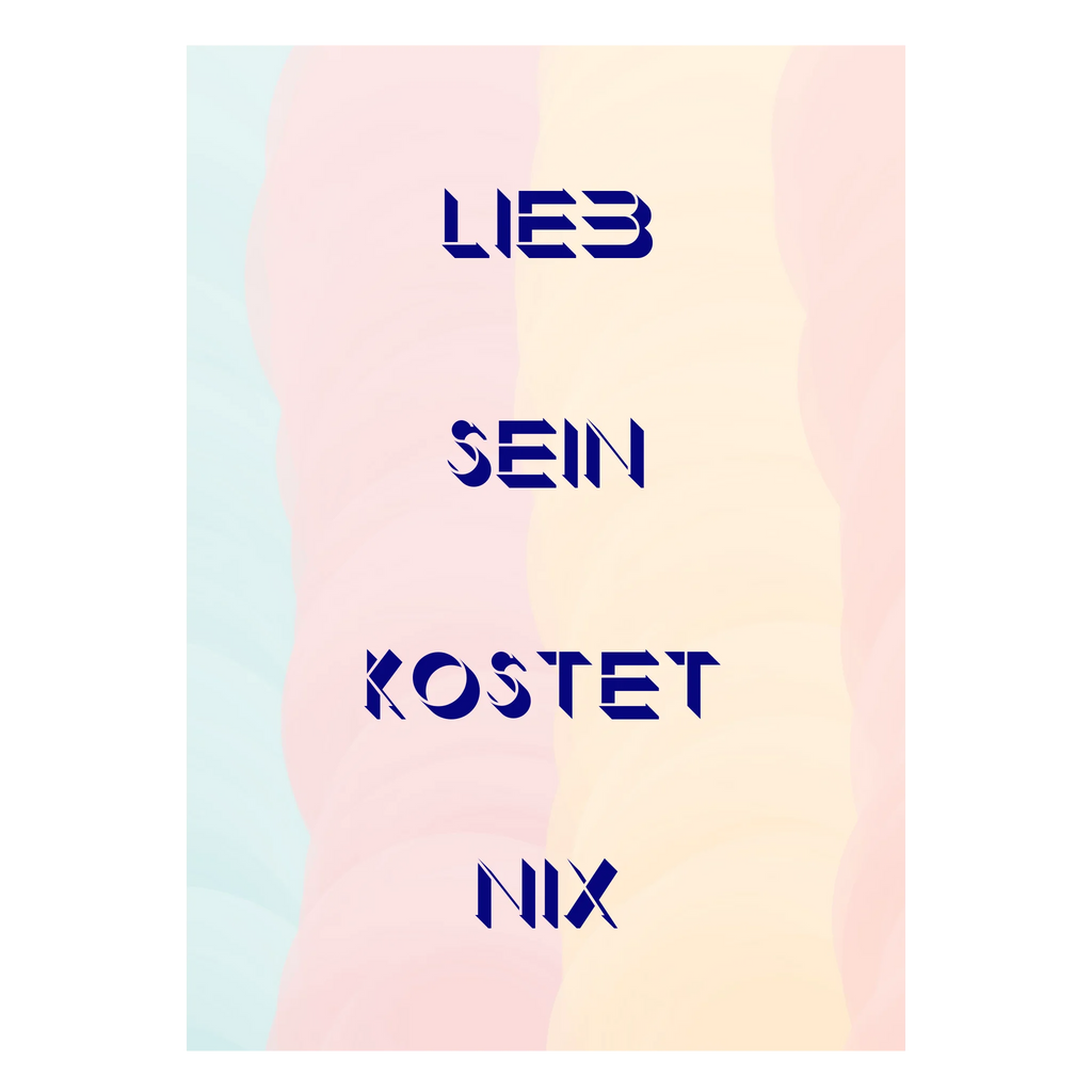 Personalisierte bunte Wandkunst Layoutposter mit individuellen Worten
