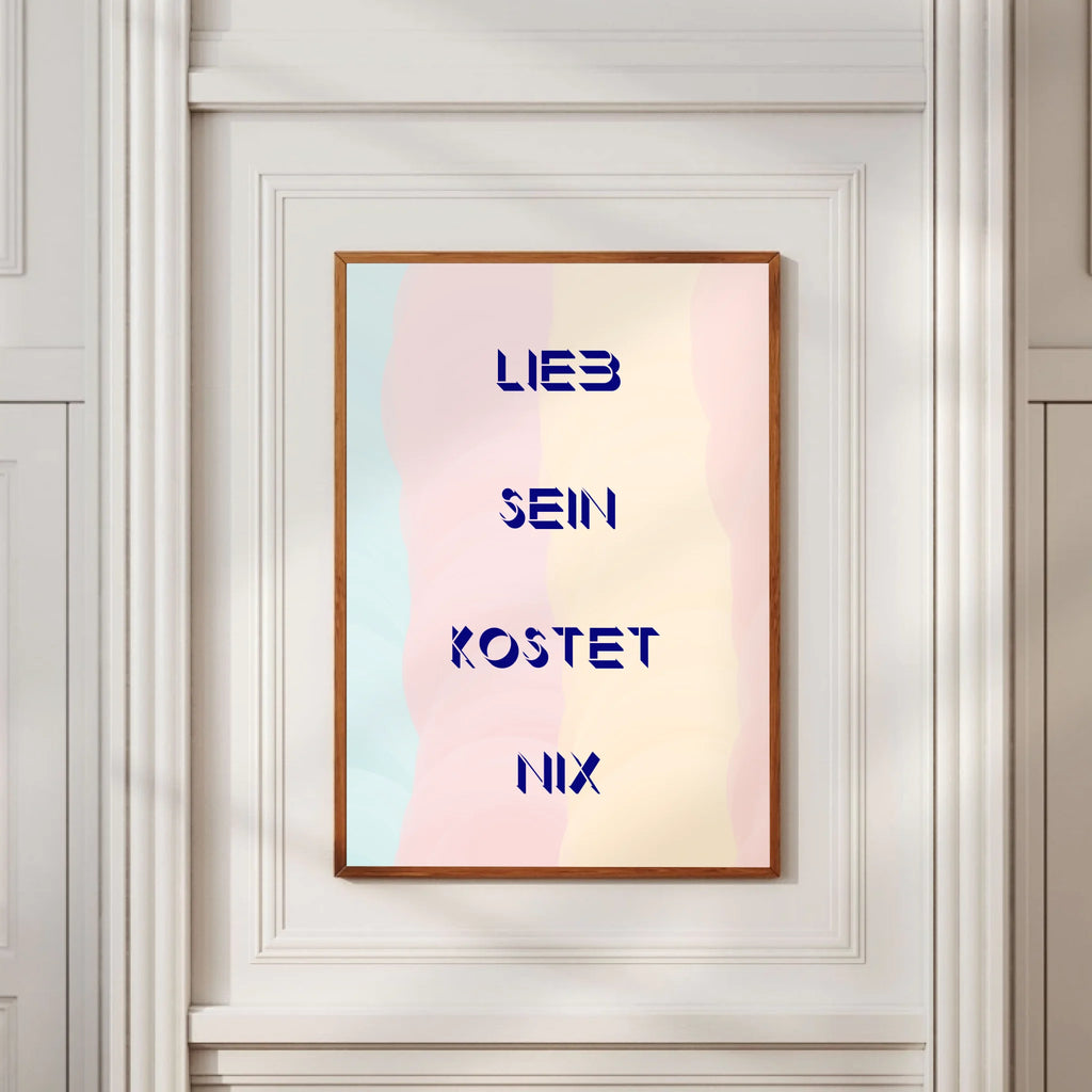 Mehrfarbige Gestaltung Layoutposter mit Textpersonalisierung für lebendige Wandkunst
