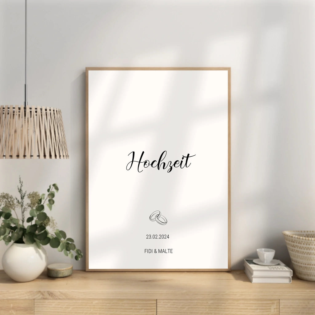 Poster zur Hochzeit individuell gestalten