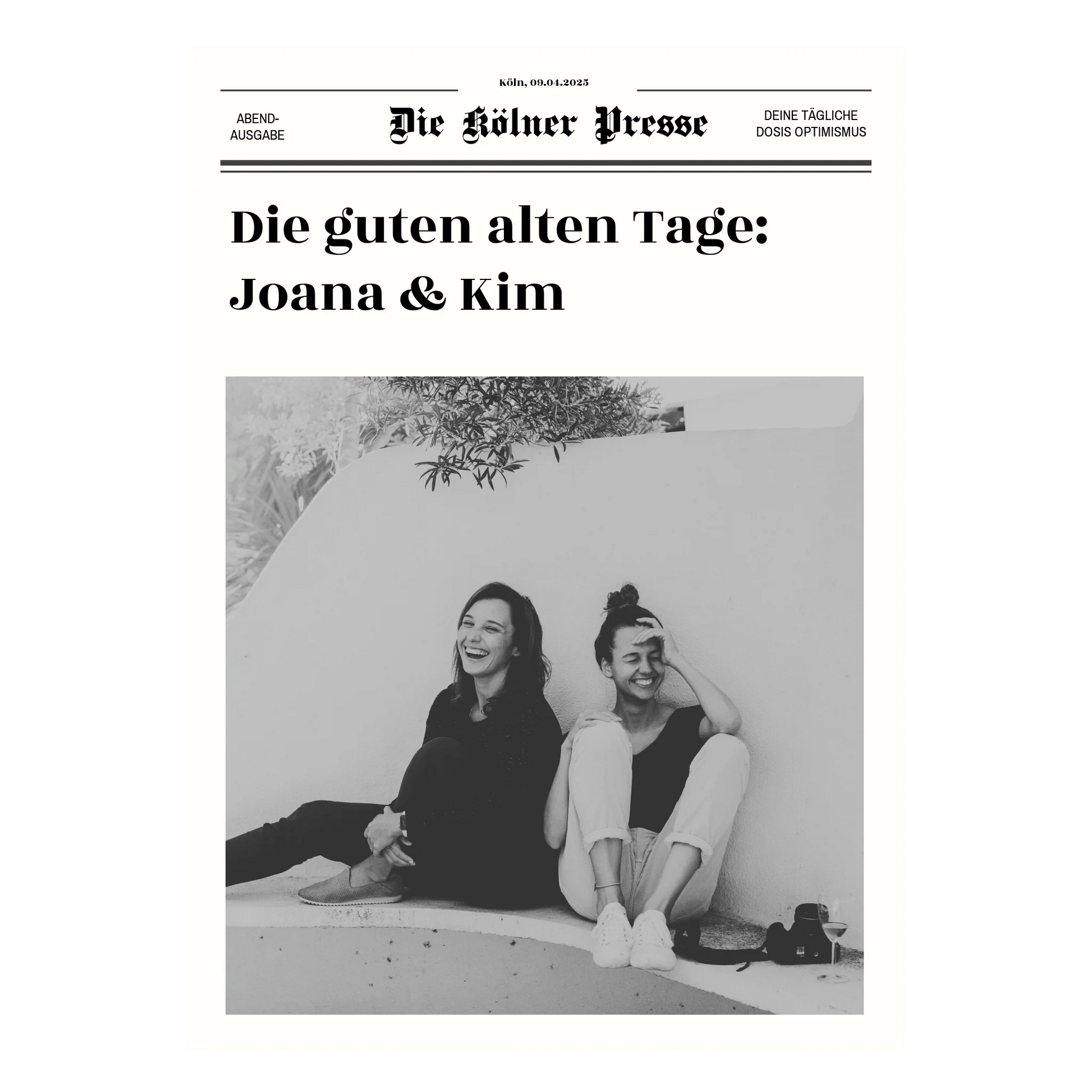 Freundschaft in Zeitungsform