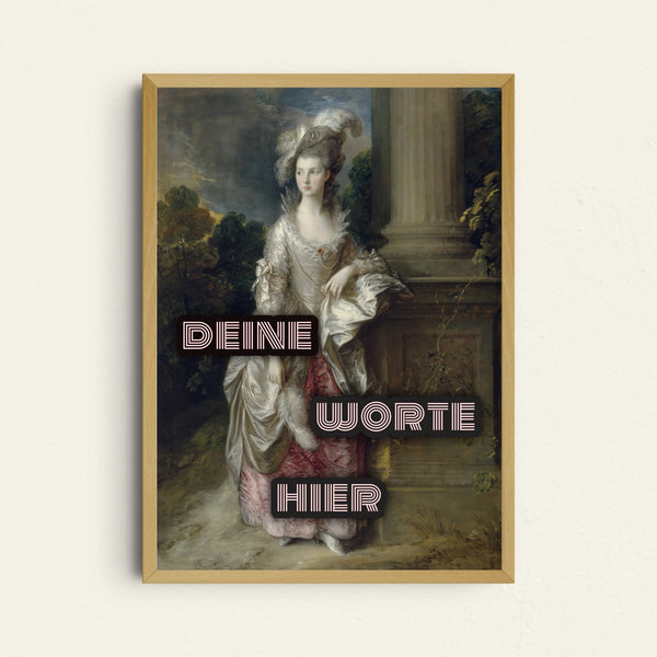 Thomas Gainsborough Mrs. Graham Portrait Poster personalisierbar mit Wunschtext
