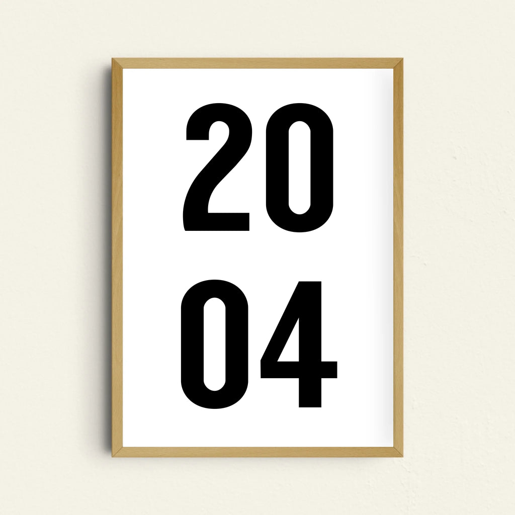 Minimalistisch elegantes Geburtsjahrgang-Poster für stilvolle Wandgestaltung
