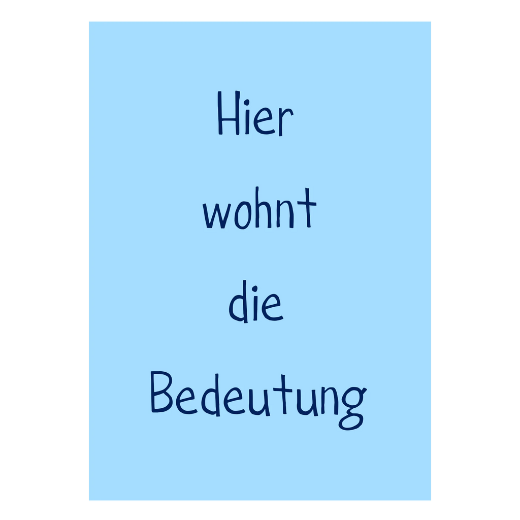 Hellblauer Hintergrund Textposter mit sanfter Farbwirkung individuell gestaltbar
