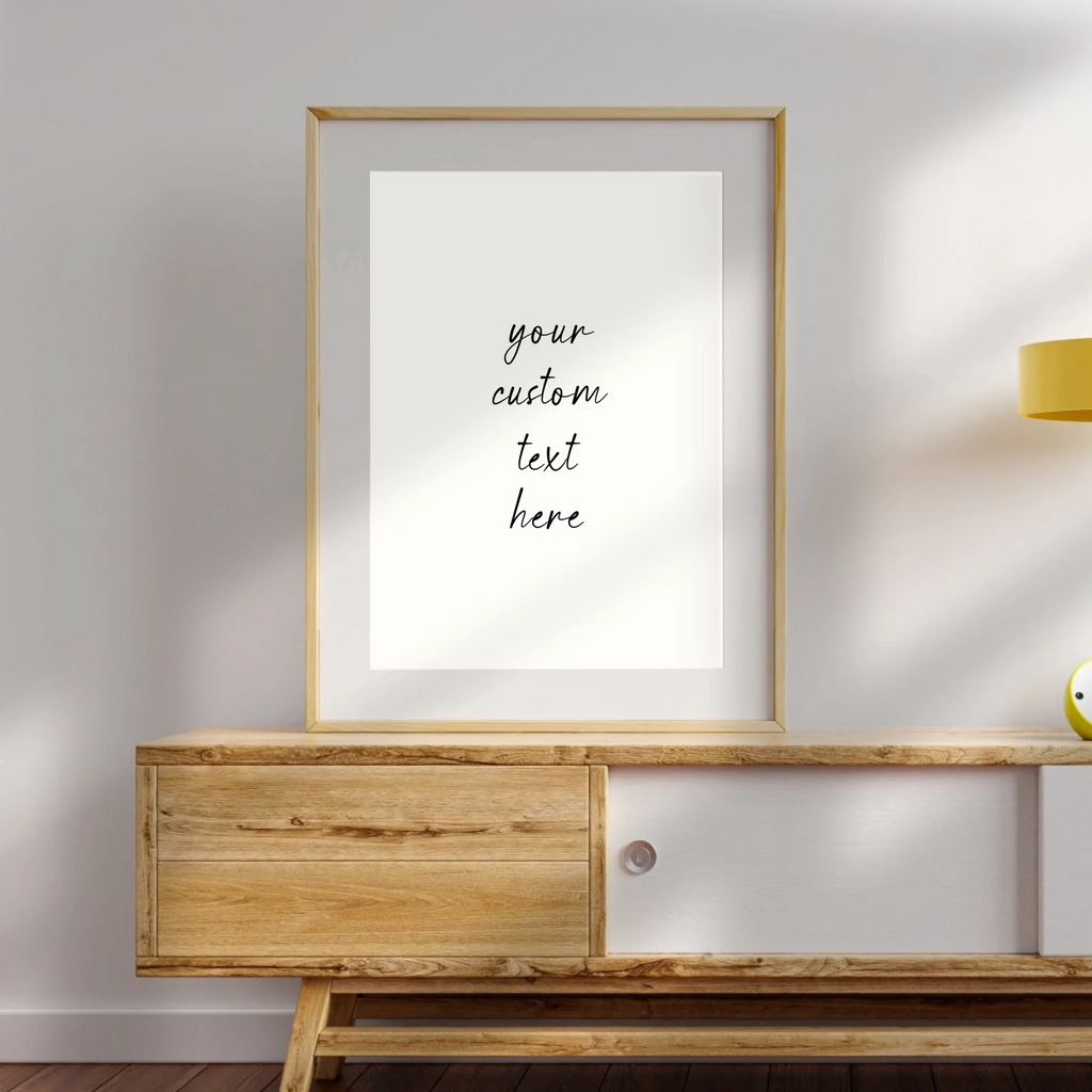 Edles Kalligrafie-Poster für individuelle Textgestaltung mit kunstvoller Schrift

