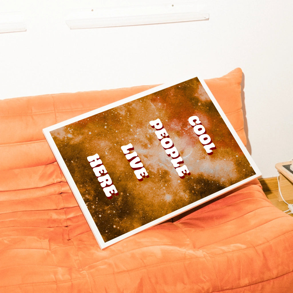Außergewöhnliches Weltraum Typografieposter mit Textpersonalisierung bis 4 Zeilen
