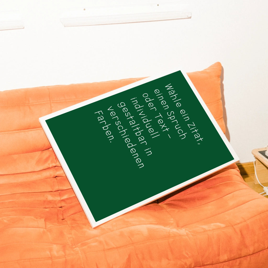 Personalisiertes Lebensmotto-Wandposter mit individuellem Zitat
