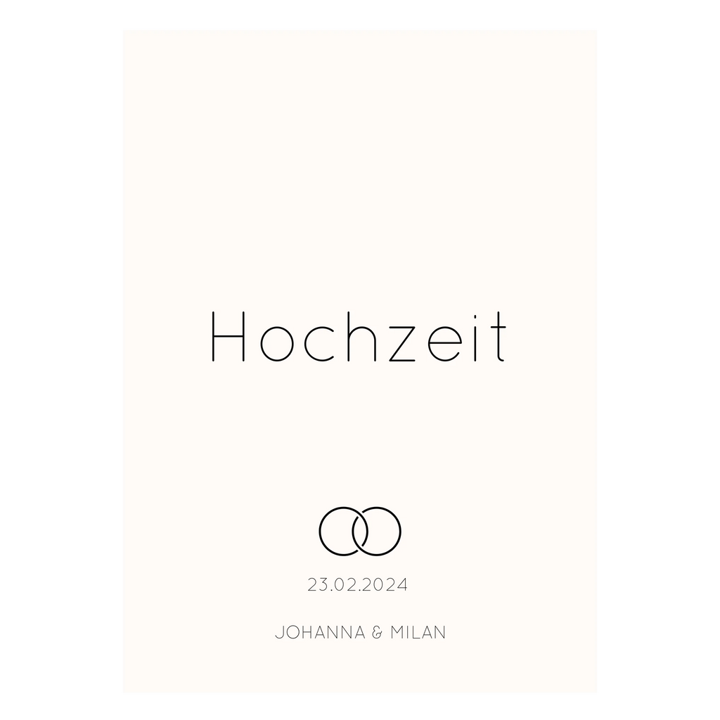 Eheposter mit persönlicher Botschaft