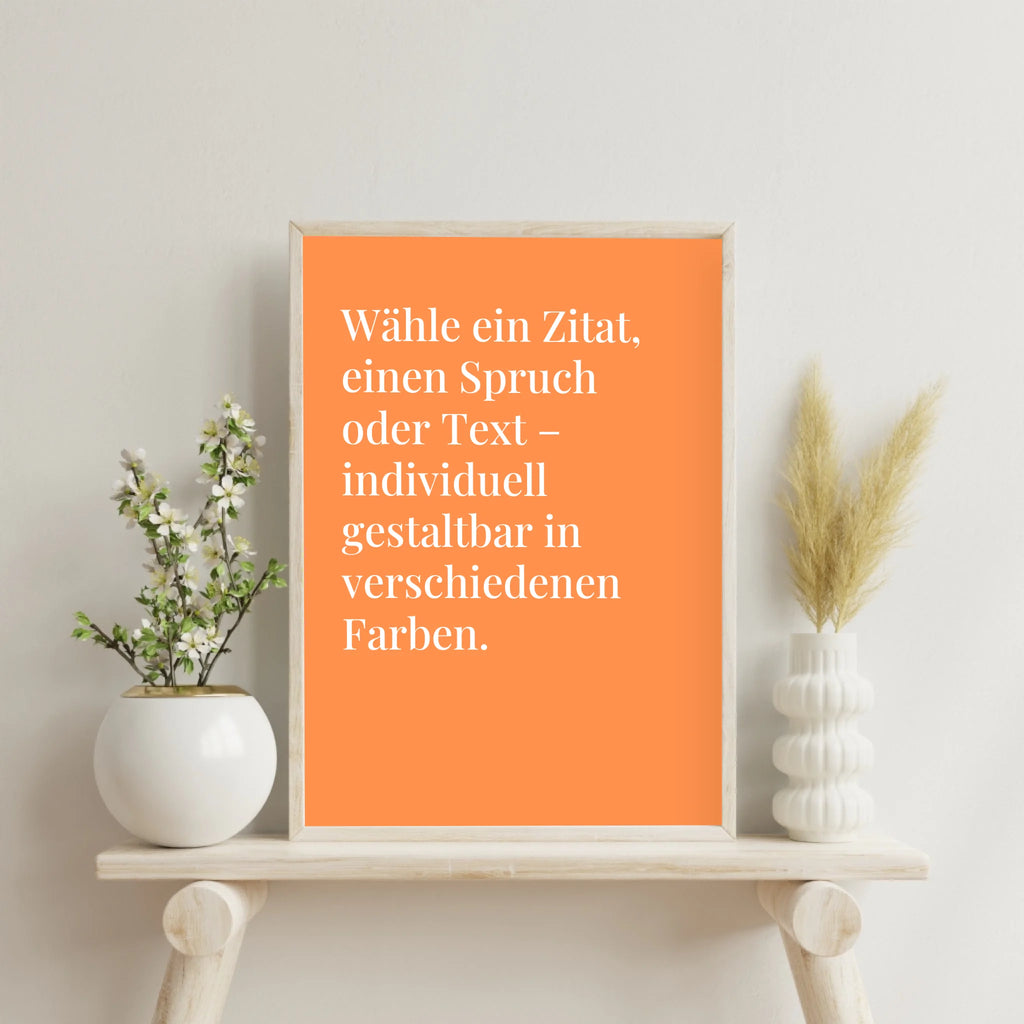 Personalisierbare Poesie-Wandkunst mit poetischen literarischen Zitaten
