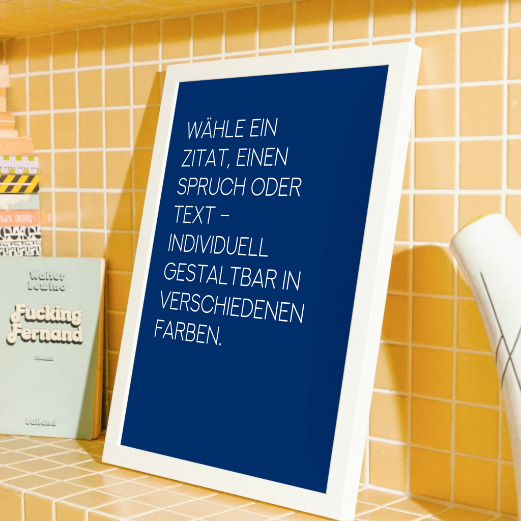 Personalisiertes Lieblingszitat-Poster minimalistisch für inspirierende Wanddekoration
