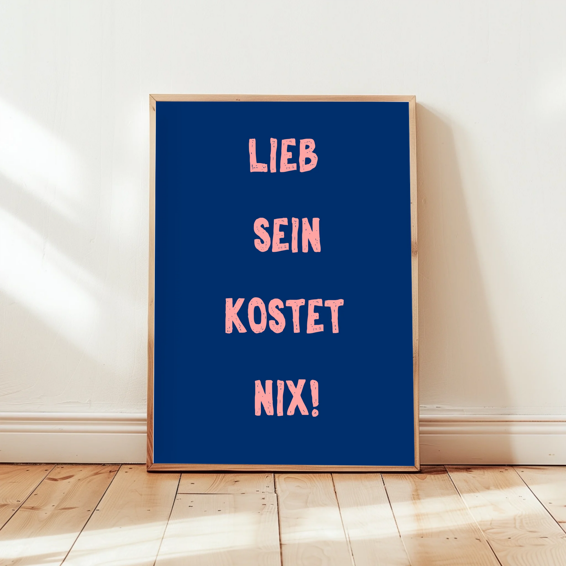 Modernes Textposter mit Platz für bis zu 4 Zeilen eigenen Text
