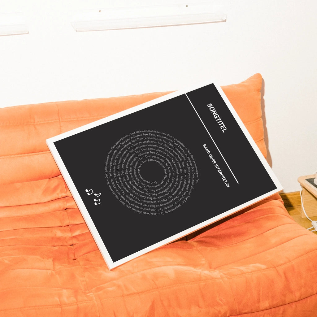 Personalisierter Liedtext als Poster