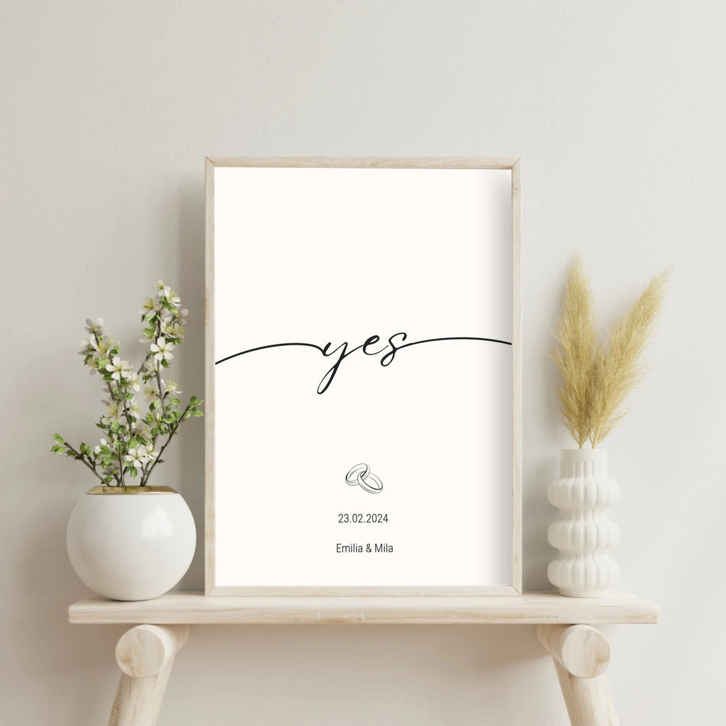 Hochzeitsgeschenk mit individuellem Text

