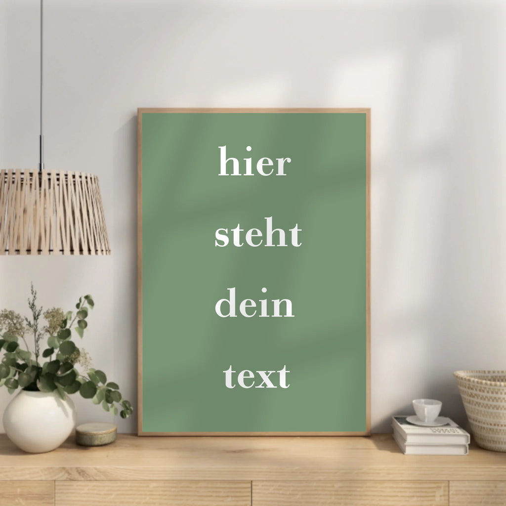Nordisch gestaltetes Textposter mit Personalisierung