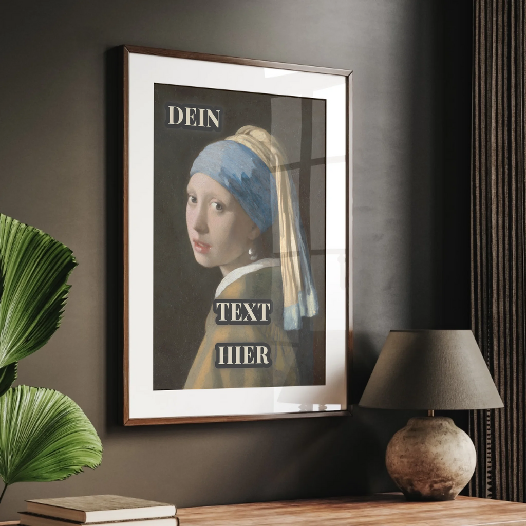 Klassische Kunstgeschichte Vermeer Perlenohrring individuell gestaltbar



