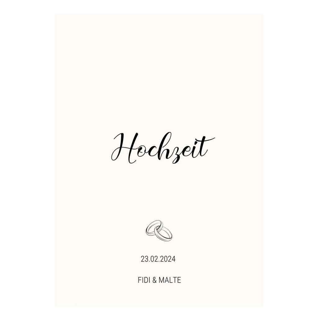 Designposter für besondere Hochzeitsmomente

