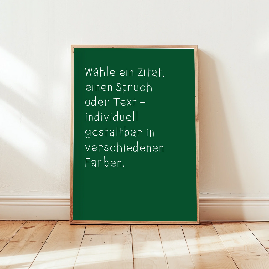 Individuelles Lebensmotto-Design mit Wunschzitat-Typografie
