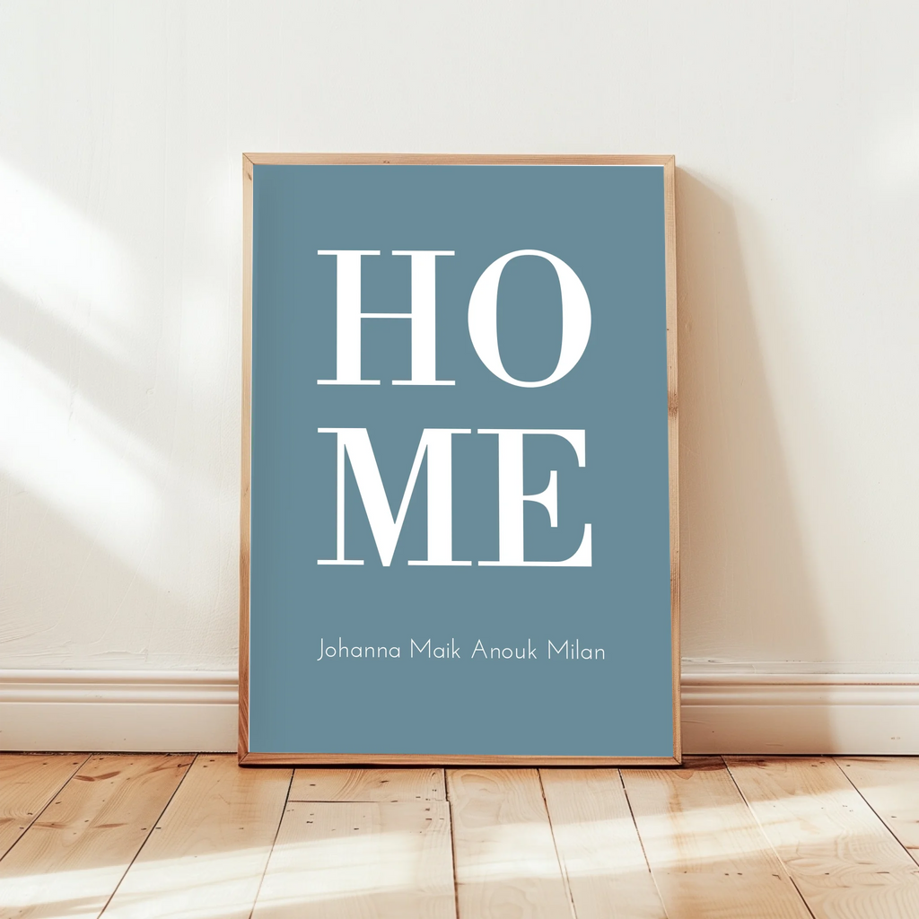Dekoratives Familienposter mit Personalisierung

