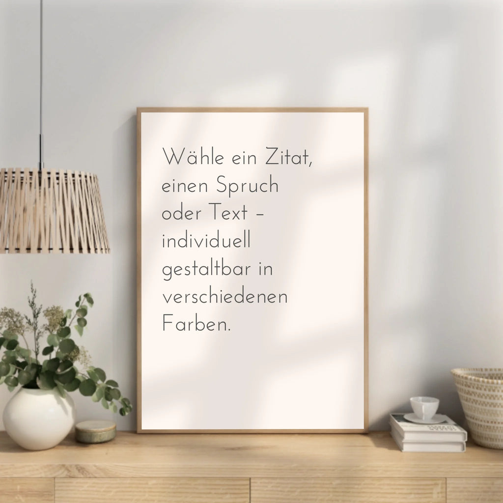 Personalisierbare philosophische Zitat-Poster mit zeitlosen Weisheiten
