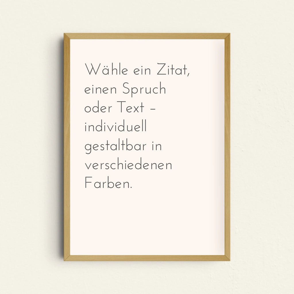 Philosophisches Zitat-Poster mit Weisheiten personalisierbar für nachdenkliche Wanddekoration
