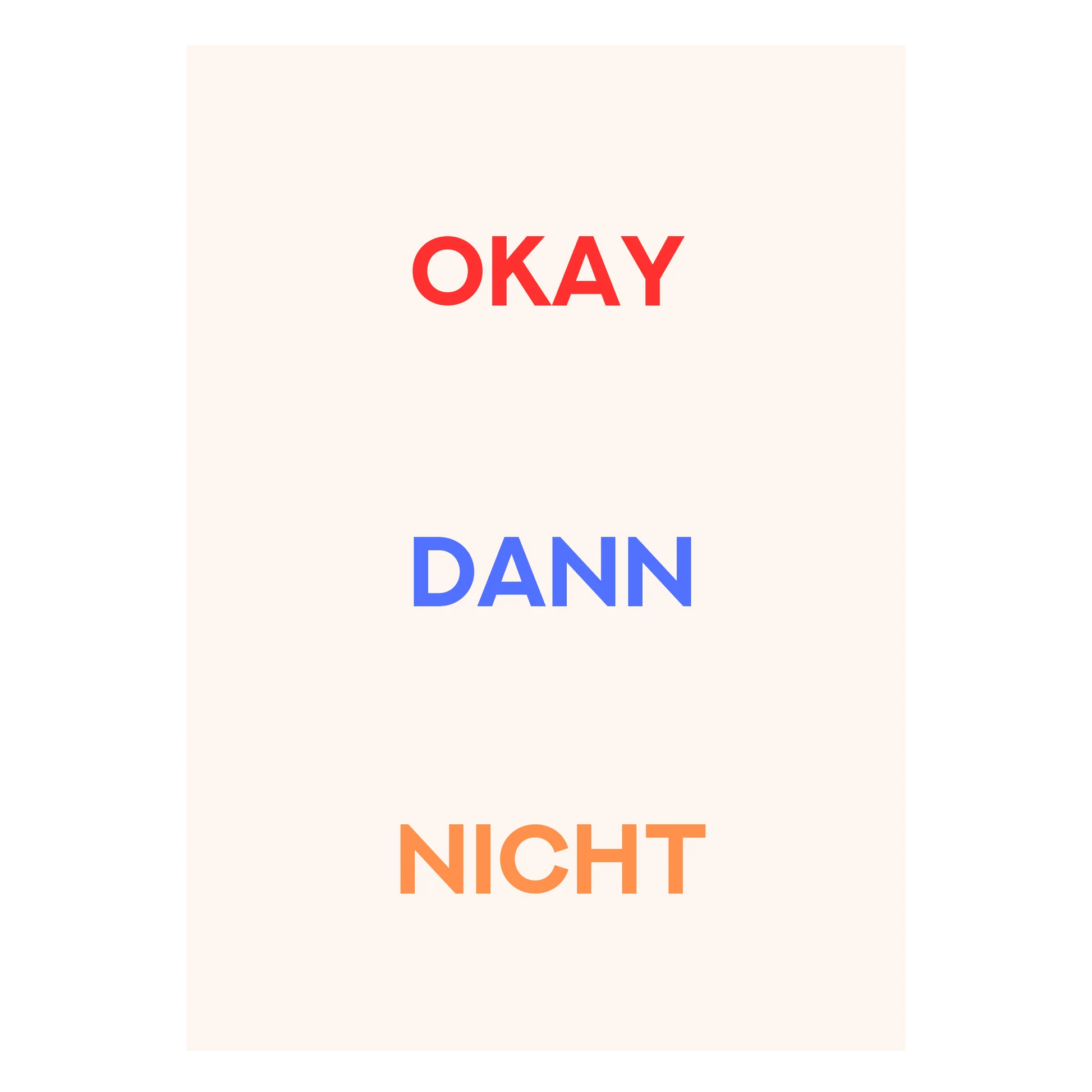 Hochwertiges Poster in Beige mit personalisierter Textgestaltung
