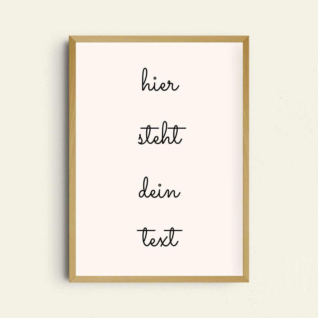 Handschrift-Poster mit persönlicher Typografie für authentische Wandgestaltung
