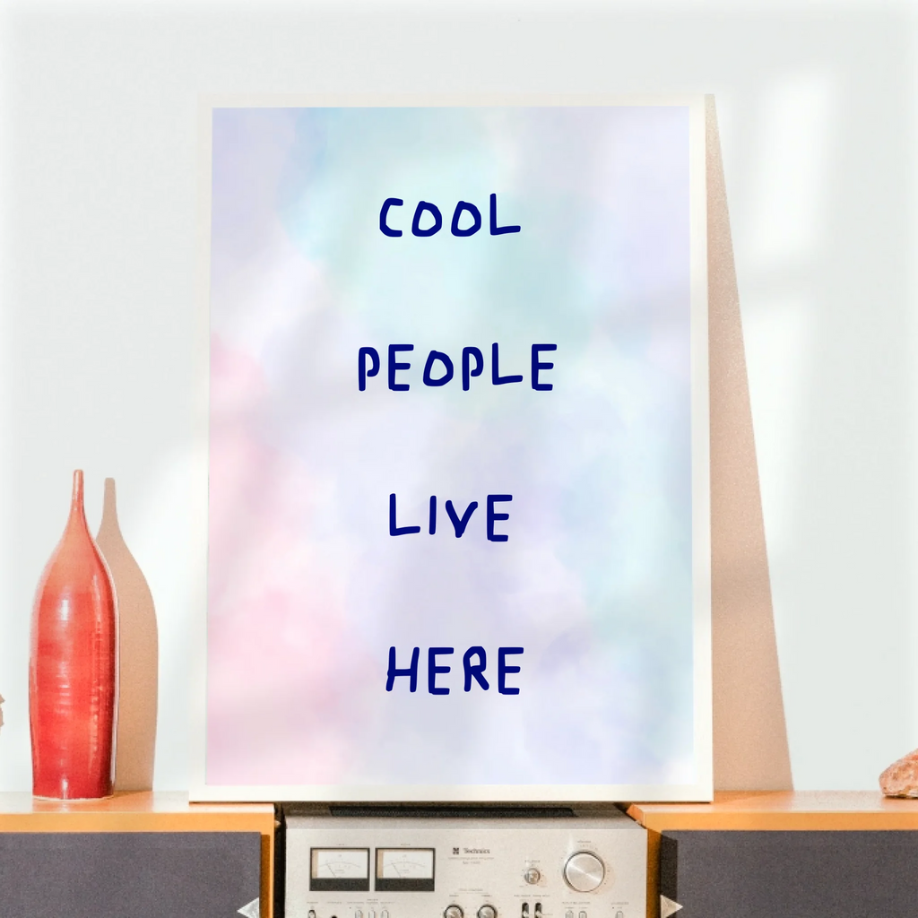 Personalisiertes Poster mit handschriftlicher Typografie für individuelle Statements
